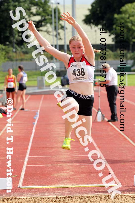 Women and Girls long jump, 2021 North Eastern Track and Field Champs., Middesbrough. Photo: David T. Hewitson/Sports for All Pics